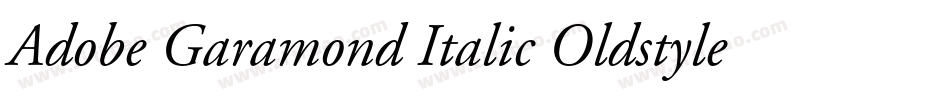 Adobe Garamond Italic Oldstyle Figures字体转换